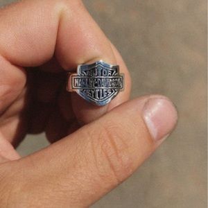 Harley Davidson Sterling Silver Mens Ring